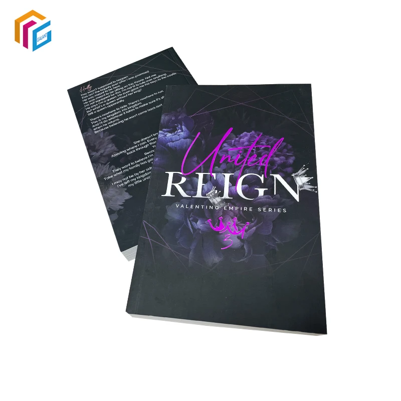 Professional Custom Course Book Printing Foil Cover Paperback Story Romance Books Print