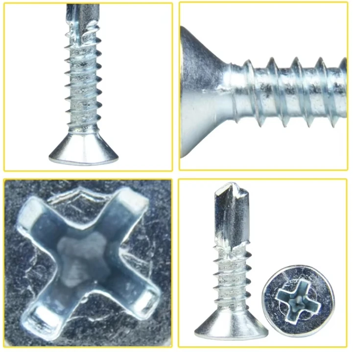 Factory Supplier Custom 304 316 hot dip galvanized self drilling concrete screw for flat head wood countersunk screws