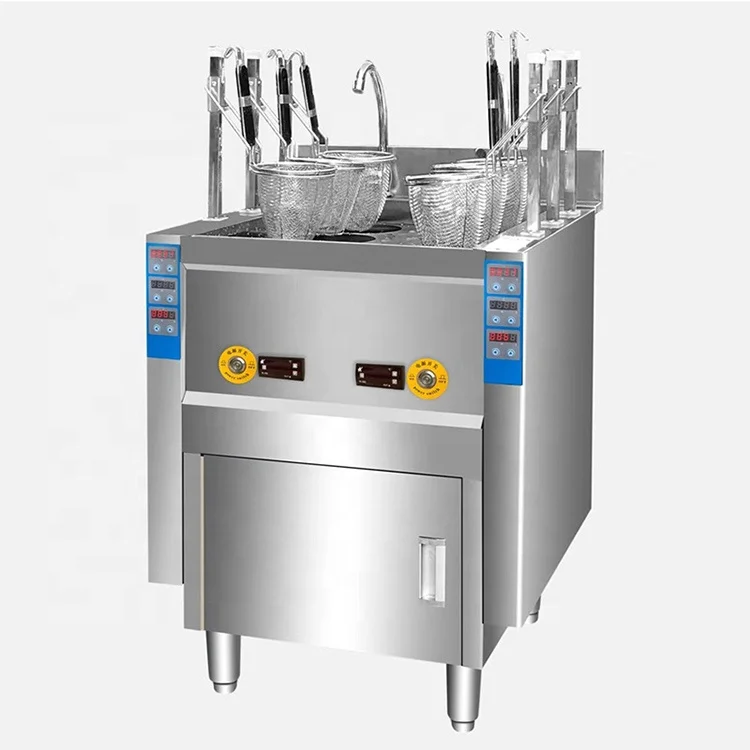 Hot Selling Professional Electric 6 Head Auto Lifting Cooking Machine Noodle Stove Noodle Cooker