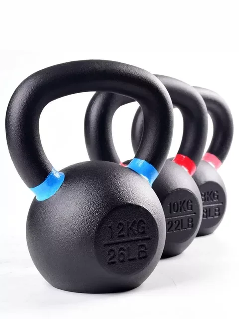 
Custom LOGO gym weight training gravity workout solid vinyl spray paint coated competition cast iron kettlebell 
