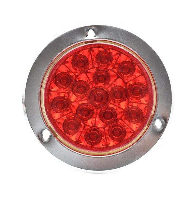 DC12V 24V 16led и 24 Светодиодная круглая лампа для грузовых автомобилей задний фонарь 3 2 Вт 4 8 красный/желтый/белый цвет