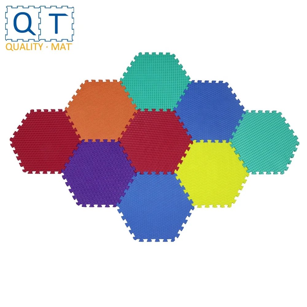 QT MAT EVA Foam Hexagon Puzzle Floor Tile Mat