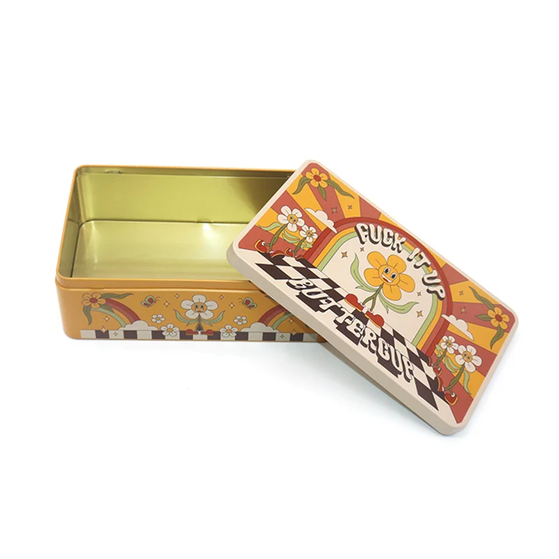 210-130-70mm Custom Colored Metal Storage Cookie tin Cans Metal Box For Cookie Or Moon Cake tin Box