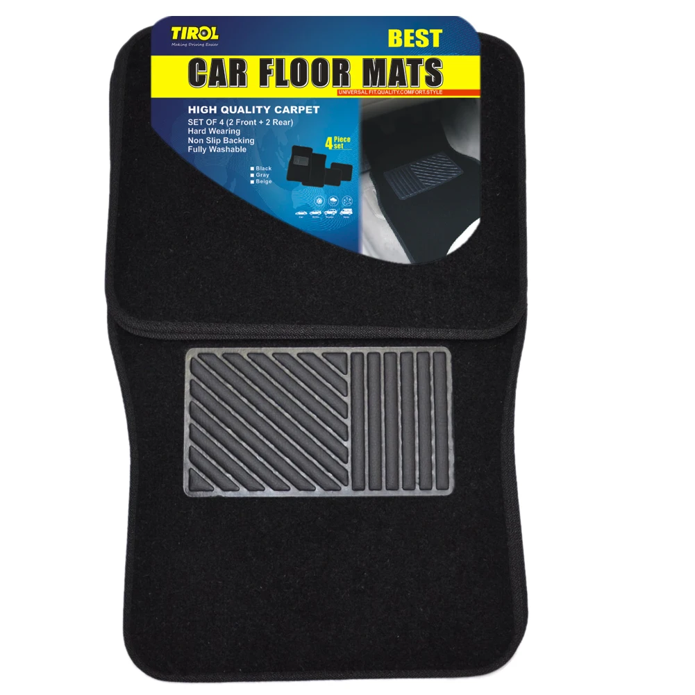 Tirol Universal OEM Custom New Design Luxury full set car floor foot carpet mats