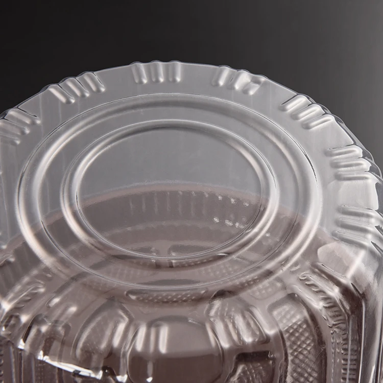 Disposable Clear Plastic Cake Packaging Container Baking Boxes 4/6/7 Inch With Lid Custom