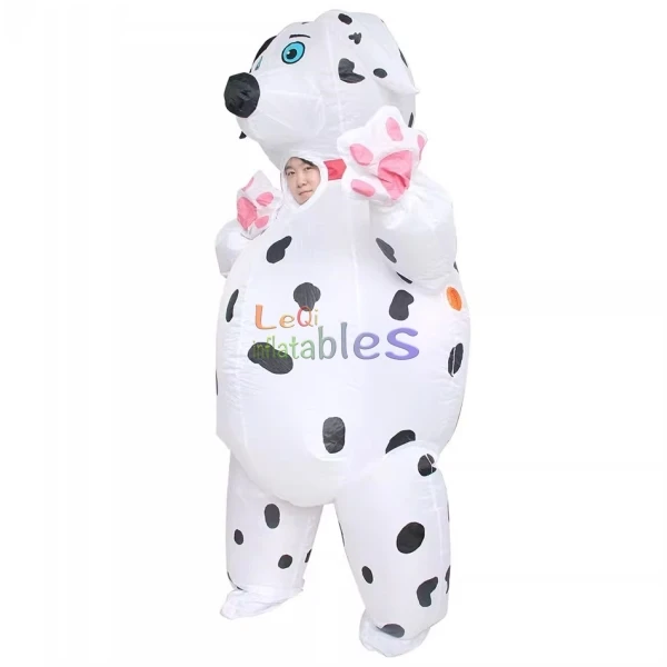 Hot Sale Inflatable Pet Costume Inflatable Moving Cartoon Dalmatian Inflatable Spot Dog Costume