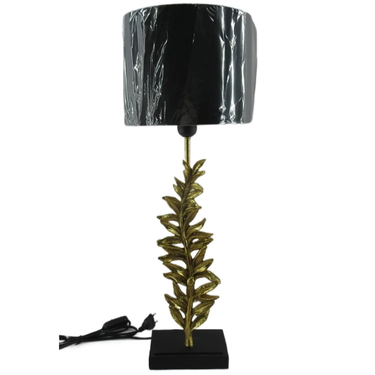 
LED Modern Table Lamps Polyresin Craft Table Lamp Leaf Lamp W/Shade 