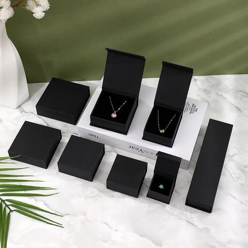 Wholesale Magnetic Flap Jewelry Box Ring Bracelet Paper Gift Packaging Boxes with Custom Logo