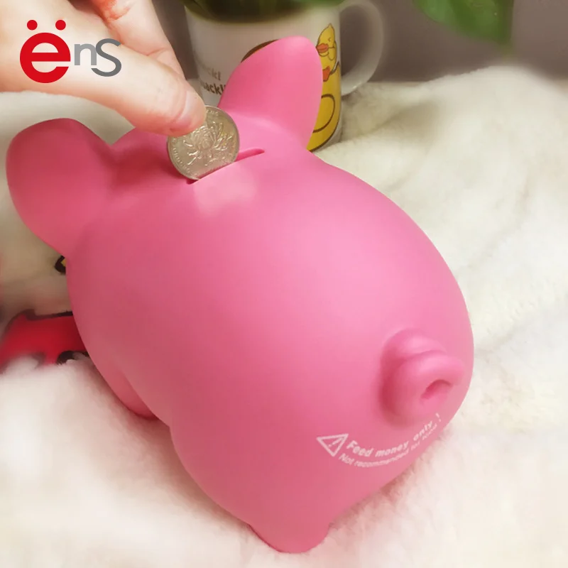 Novelty Design Vinyl Material Toys Pig Shaped Plastic Cute Piggy Bank