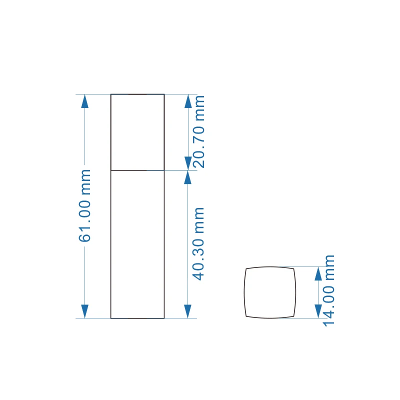 Wholesale small capacity square custom lipgloss tube packaging container 2-3ml lipgloss tube