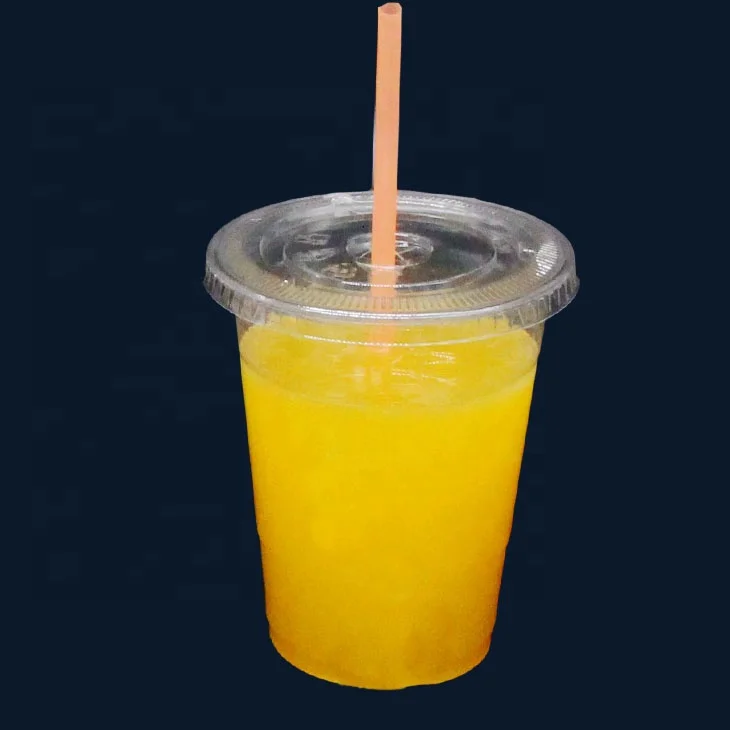 
16oz biodegradable clear plastic juice cup 