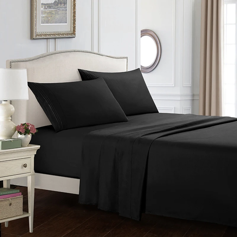 Готово к отправке 5 звездочный отель King Size сплошной цвет постельных