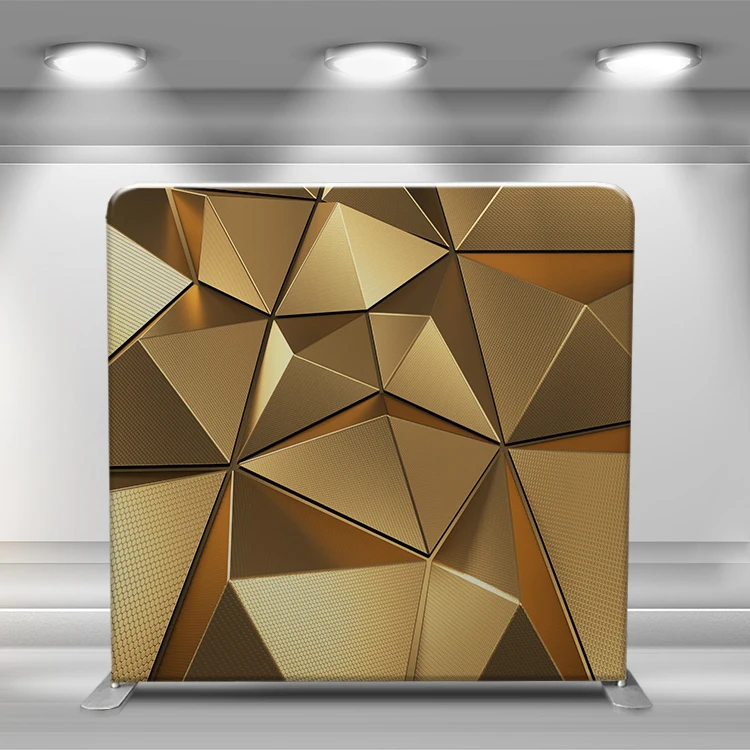 Customized straight shape party event full color printed tension fabric pillow case  wedding  photo booth backdrop stand