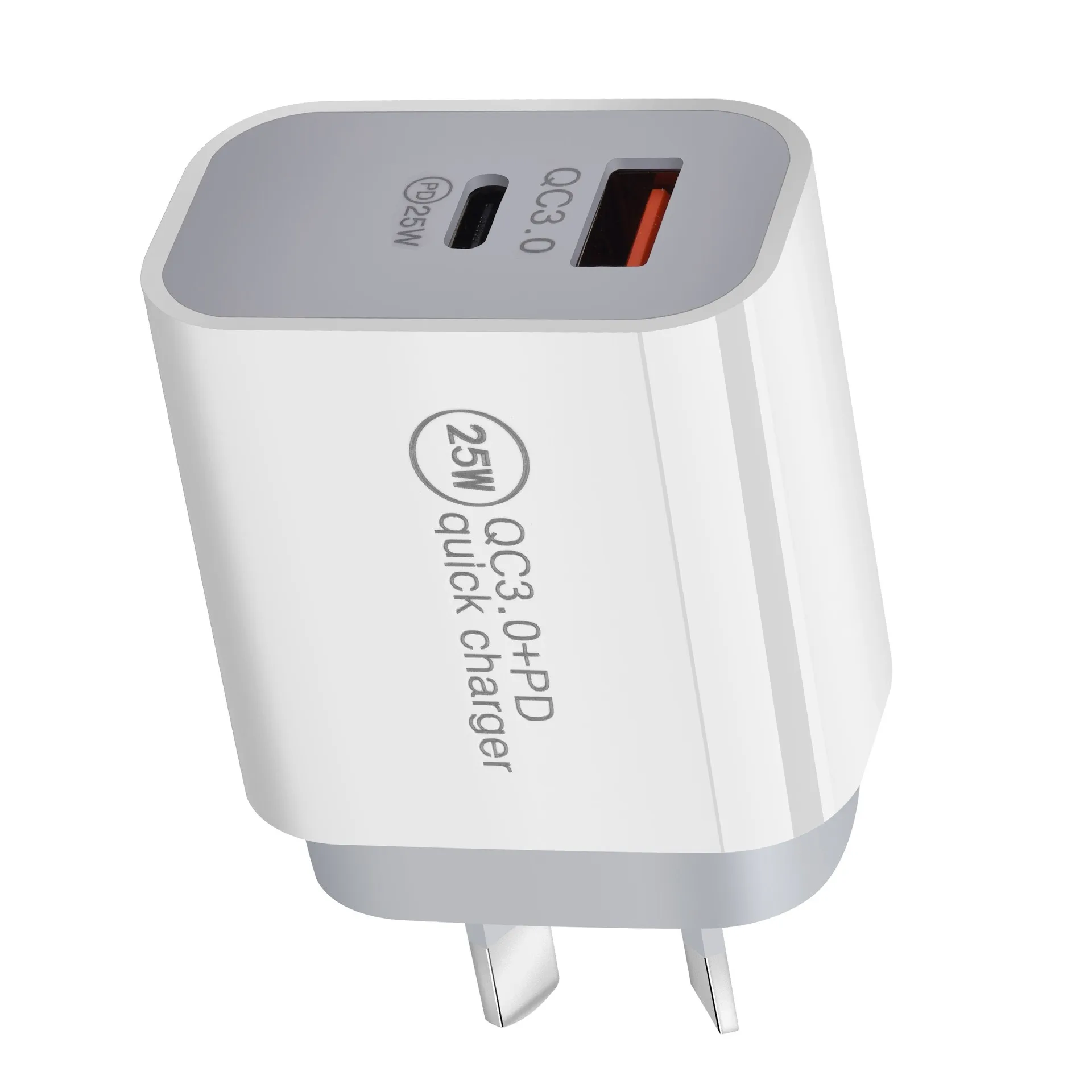 Saa Rcm Australia New Zealand Pd Au Type C Fast Charger 25W Usb-C Mobile Phone Charger for Australia