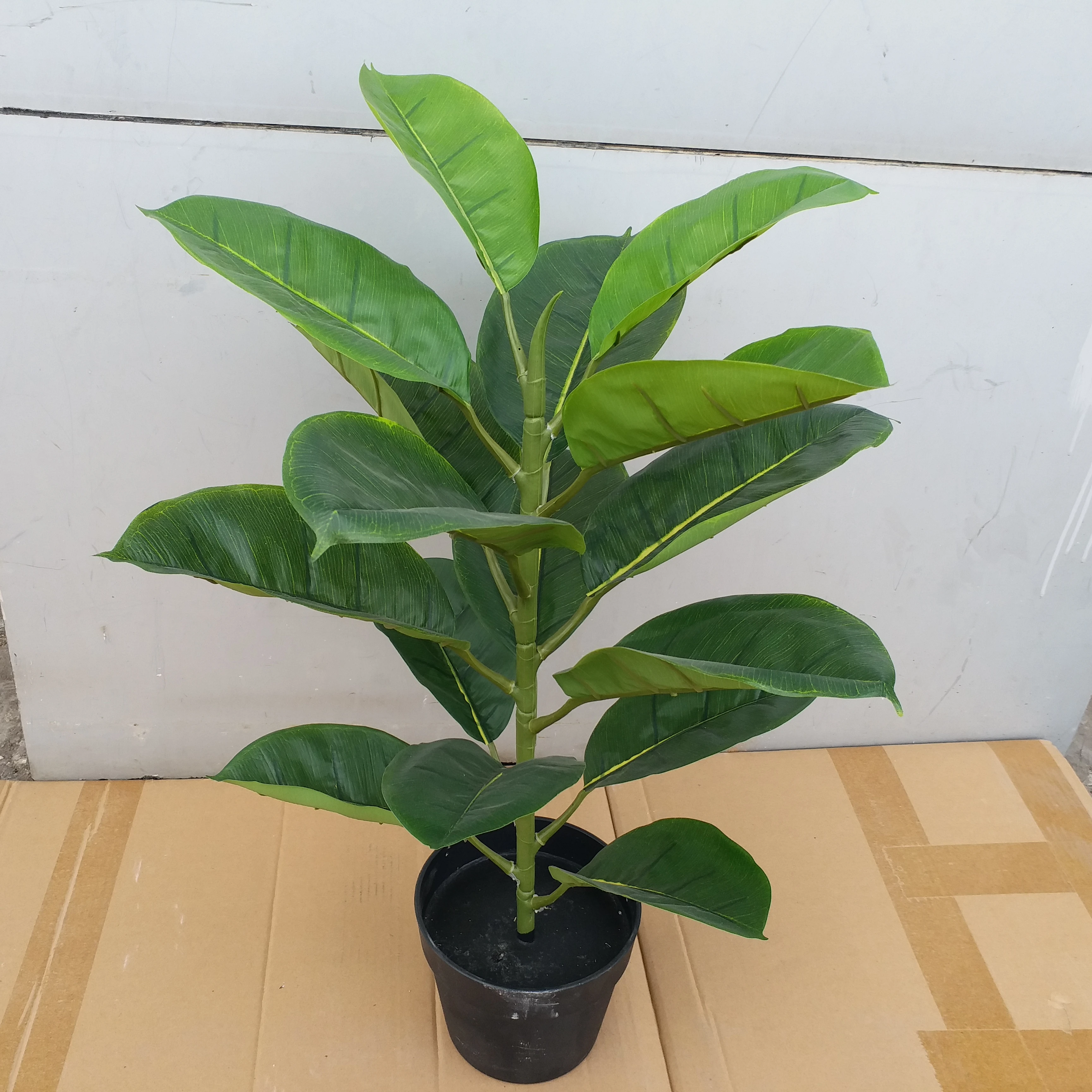 Oak Leaf Branches Bonsai Tree Plant Plastic Artificial Oak Tree Potted Plants