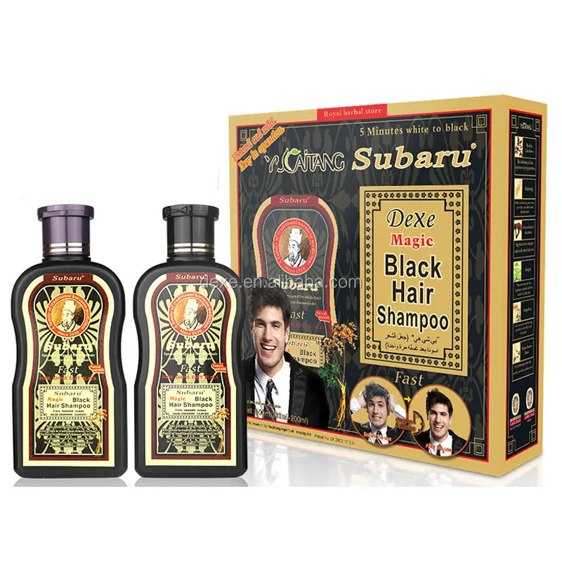Subaru black darkening hair shampoo, yucaitang fast black hair shampoo