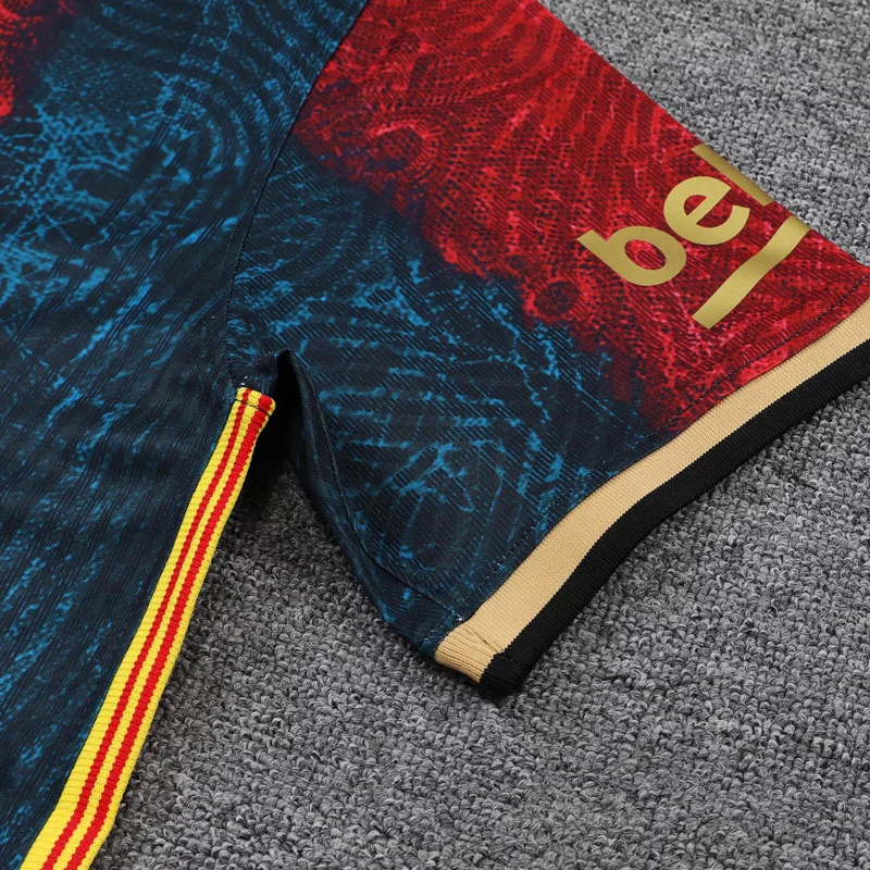 Custom printed sports t-shirt football jersey Barcelona tshirt 100% polyester world cup t shirt wholesale