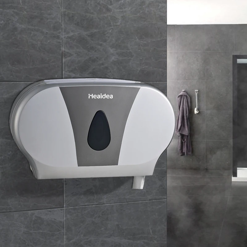Heaidea double jumbo roll tissue dispenser 2 in 1 large capacity dual/twin toilet paper dispenser bathroom restroom CD-8012