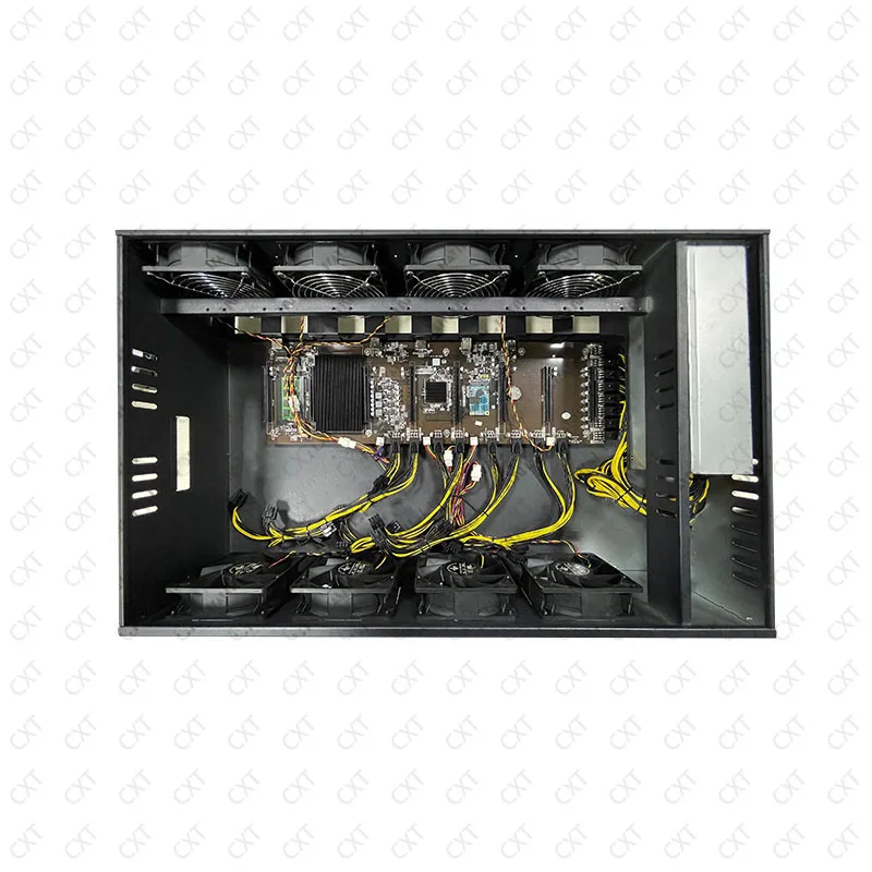 gpu server case 70mm spacing silent 8 gpu case frame full set with 2000w power