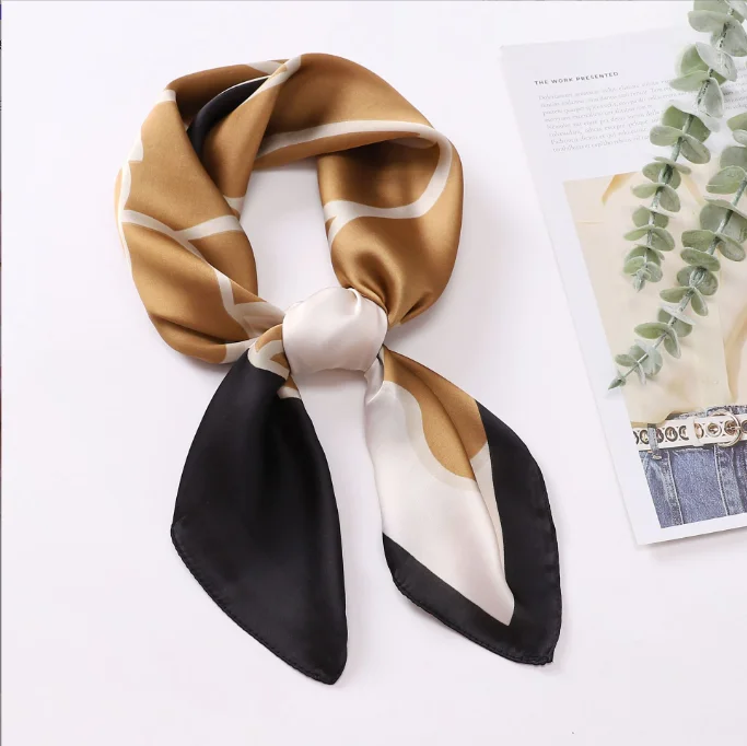 Luxury Decorative Scarf Shawl 70*70cm Neckerchief Silk Square Satin Scarves