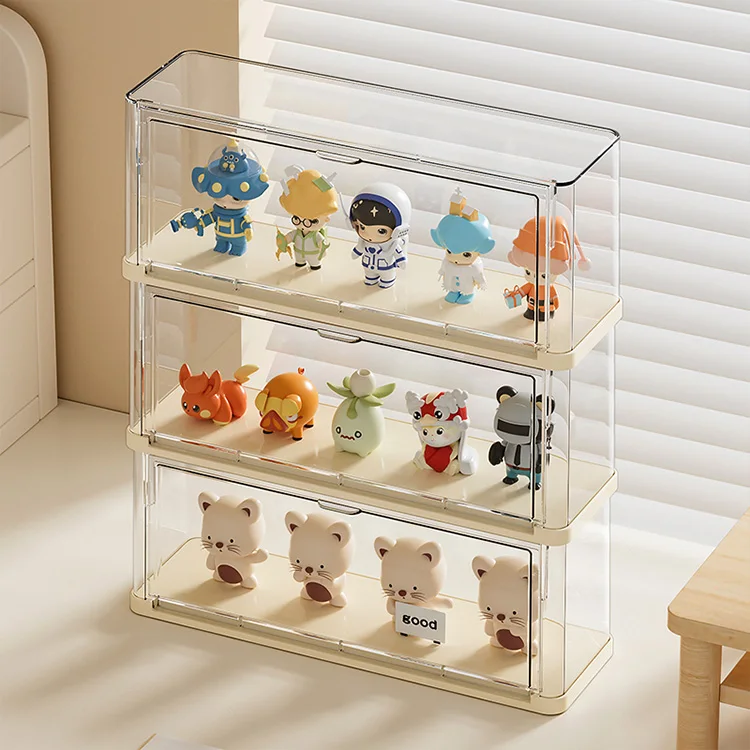 Dust-proof toy anime resin doll tiny action figure blind box display case transparent figurine storage box