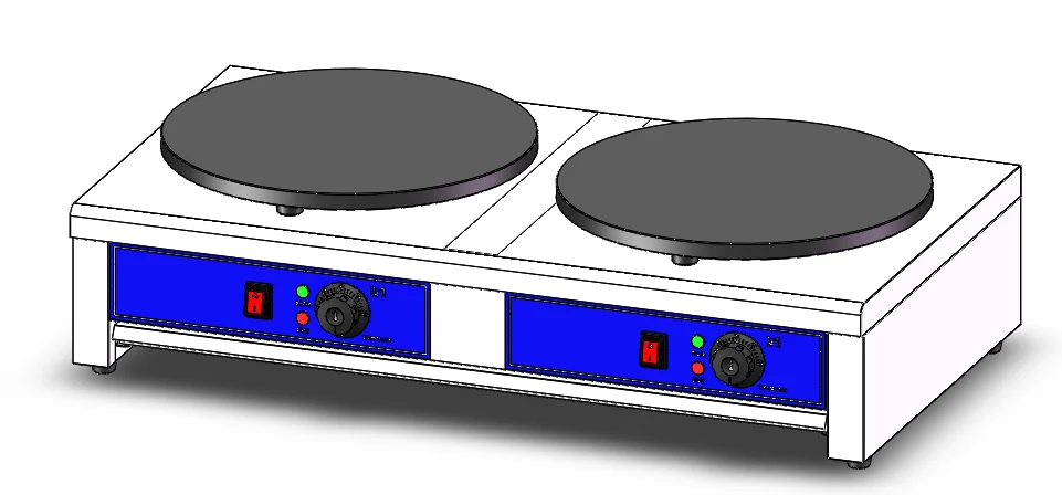 Double head electric pancake machine team halberd stove electric cake pan Crepe Machine