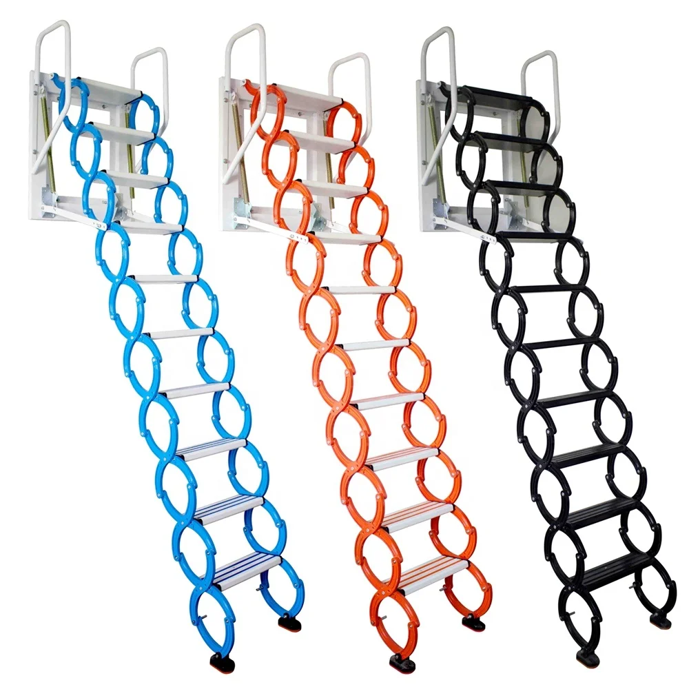 Roof Deck Foldable Step Ladder Outer Wall Mounted Extension Stair