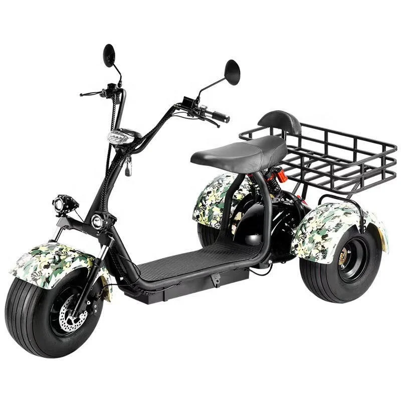 CHINA CHEAP 3 wheel  bike  electric  fat tyre adult 2000W citycoco scooter electric  tricycles