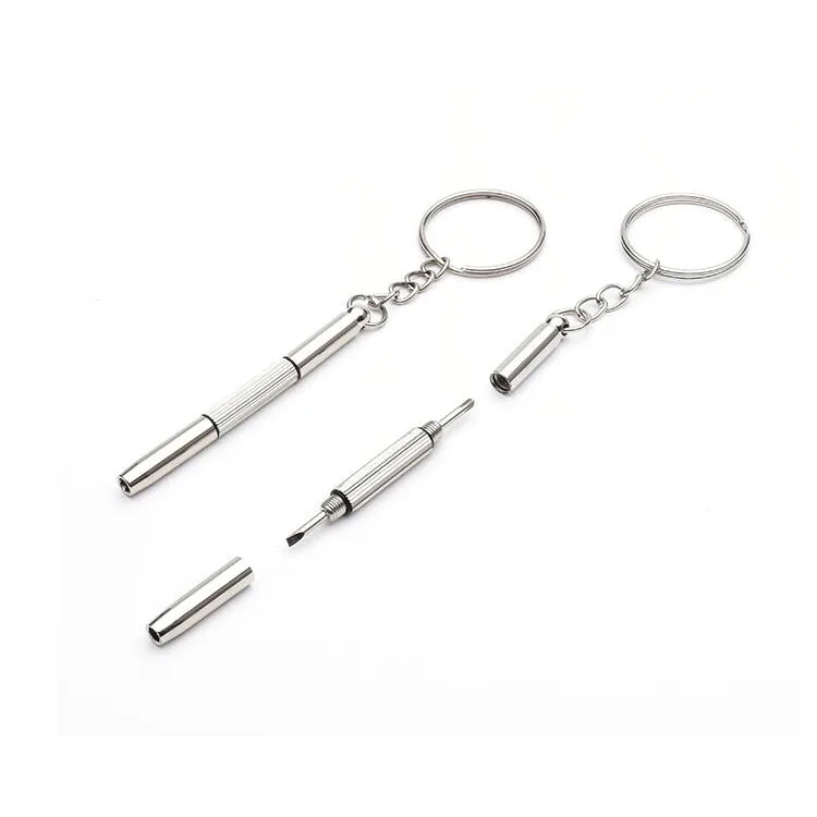 Многофункциональный ручной инструмент Отвертка брелок Портативные очки Маленькая карманная прецизионная мини-отвертка