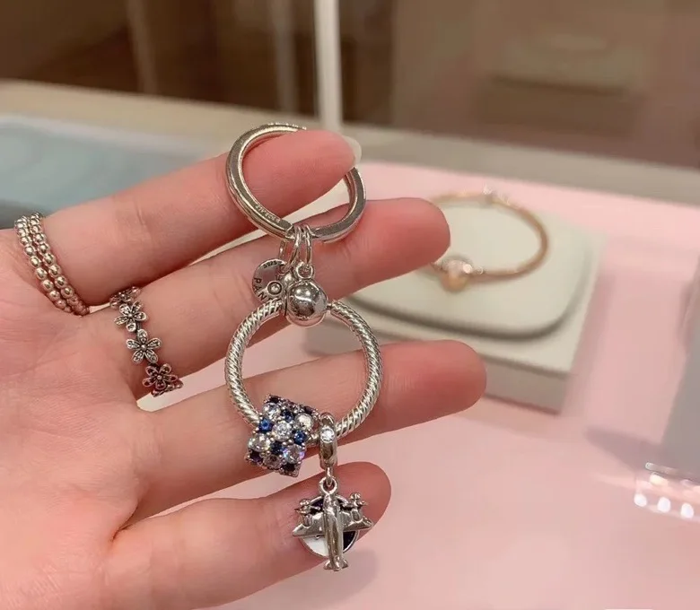 2021 Новый Кулон-клипса с оригинальным логотипом на самом деле 100% Серебро 925 пробы Браслет-Шарм Pandoraer