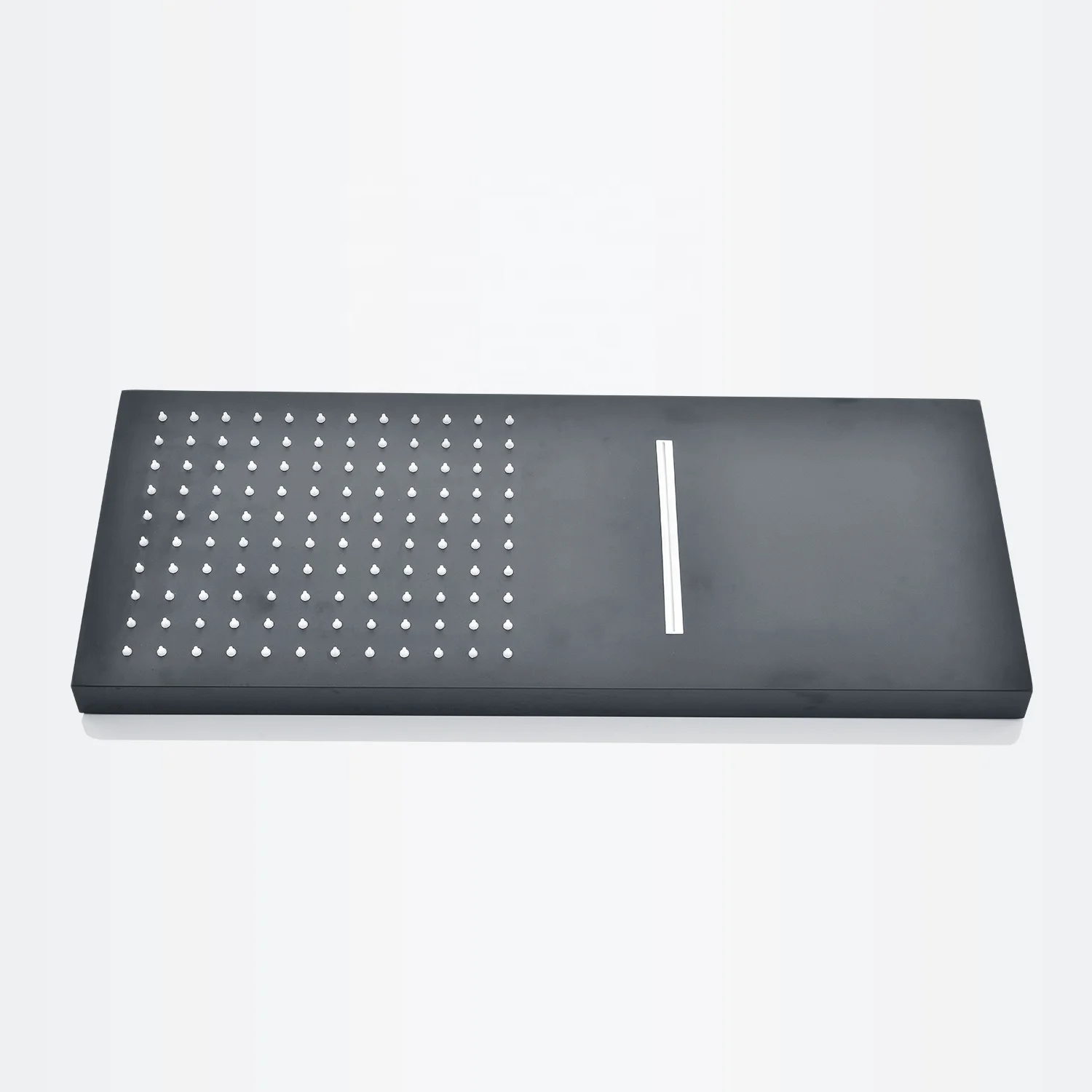 Contemporary Bathroom Thermostatic Faucet Set with Rain Shower Head Polished Stainless Steel Brass Ceiling Mounted for Hotels