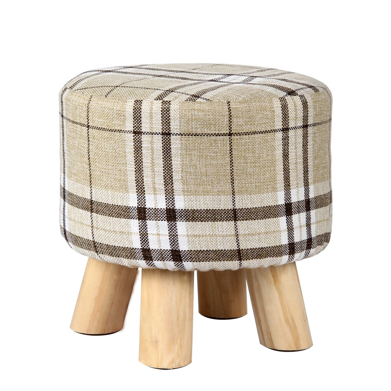 Modern Living Velvet Small Ottoman Pouf