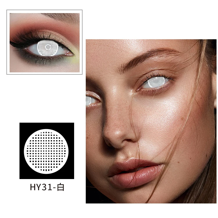 Factory Price 3 Tone Desire Green Color Circle Contact Lenses Soft Contact Lens Big Size 14mm