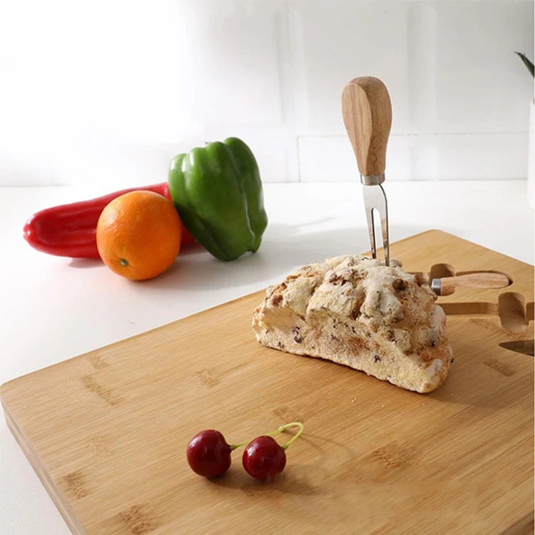 
Bamboo Cutting Board Durable Tough Healthy Cheese Boards Breakfast Gourmet Fruit Plate 