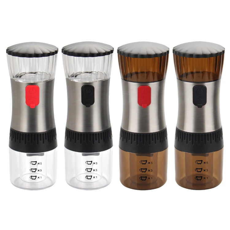 2022 Wholesale Stainless Steel Portable USB Rechargeable Coffee Bean Grinder Machine Coffee Maker