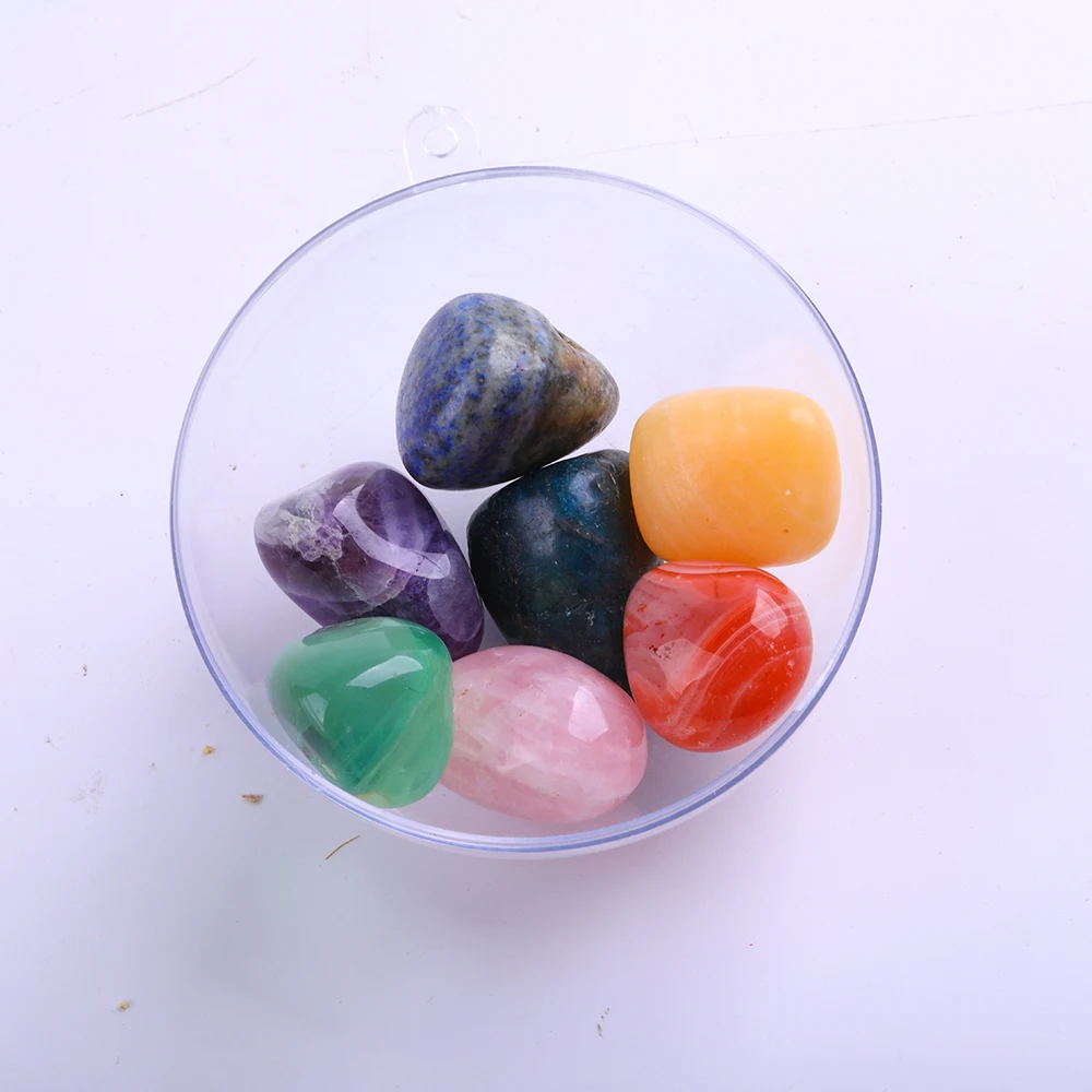 Seven Chakra Stone 7 Colors Set Yoga Chakra Irregular Reiki Healing Crystals Stone Polished Individual Stones House Decor