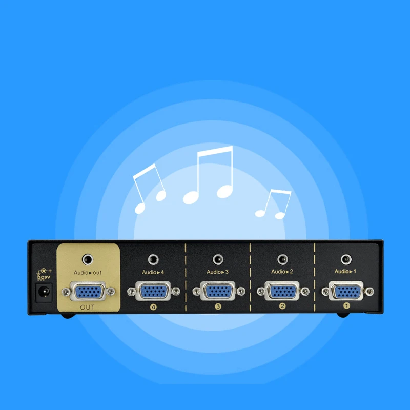Factory 4 port vga switch 4 input 1 output VGA audio switch