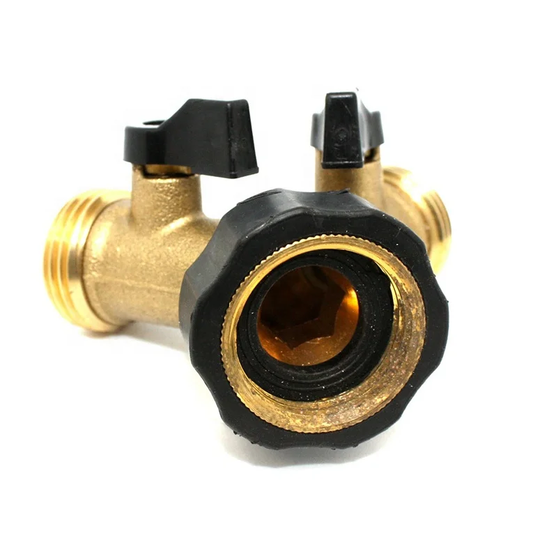 Garden Irrigation Tools Diverting water faucet Fixed Hose Water Segment Brass 2 WAY Ball Valve Water Garden Brass ball valve