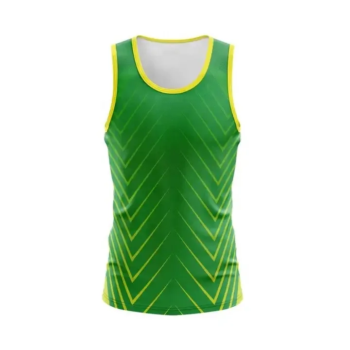 Wholesale Custom Logo Sublimation Athletic Quick Dry 100% Polyester Outdoor Gym Running Vest For Unisex