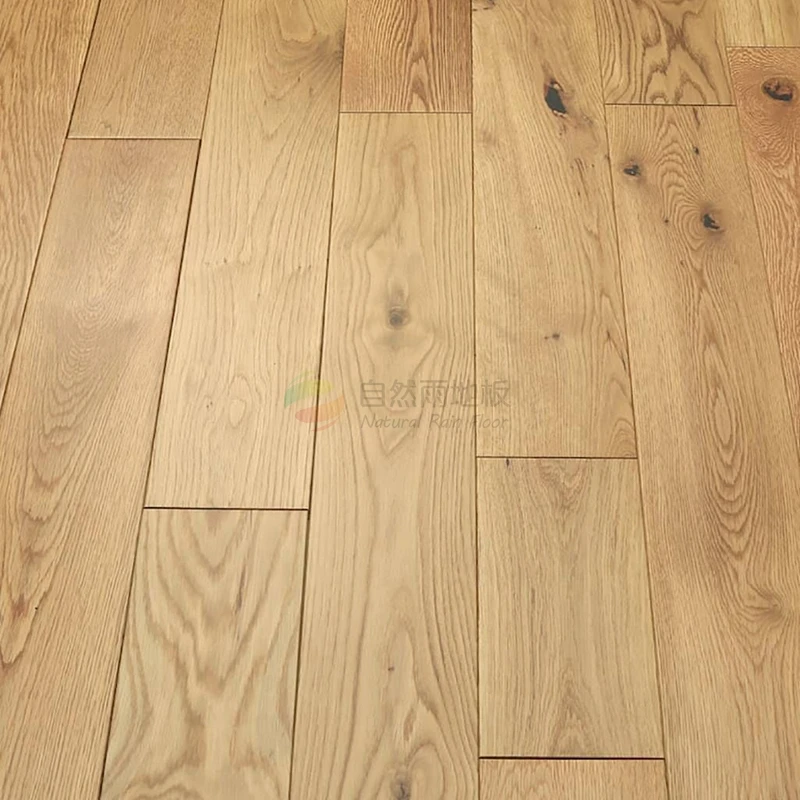 Moisture-Proof Design Wire Brushed Woodfloor Light Gray Quartz Color Flooring