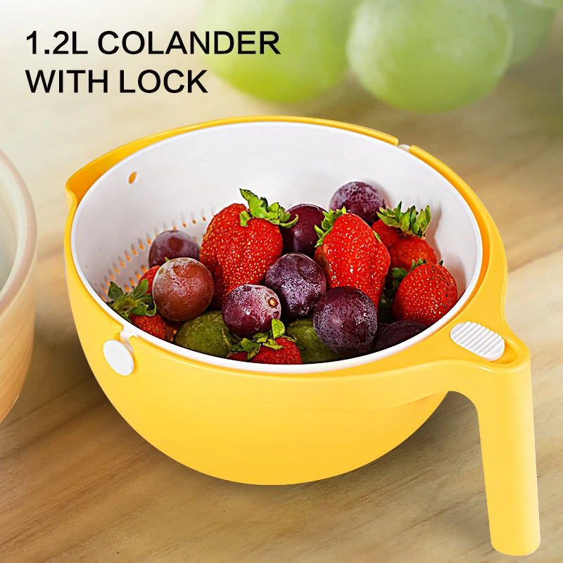 Kitchen & Tabletop Sink Drain Basket Kitchen Accessories Colanders Strainers Tools Gadgets Plastic Vegetable Fruit Colander Bowl