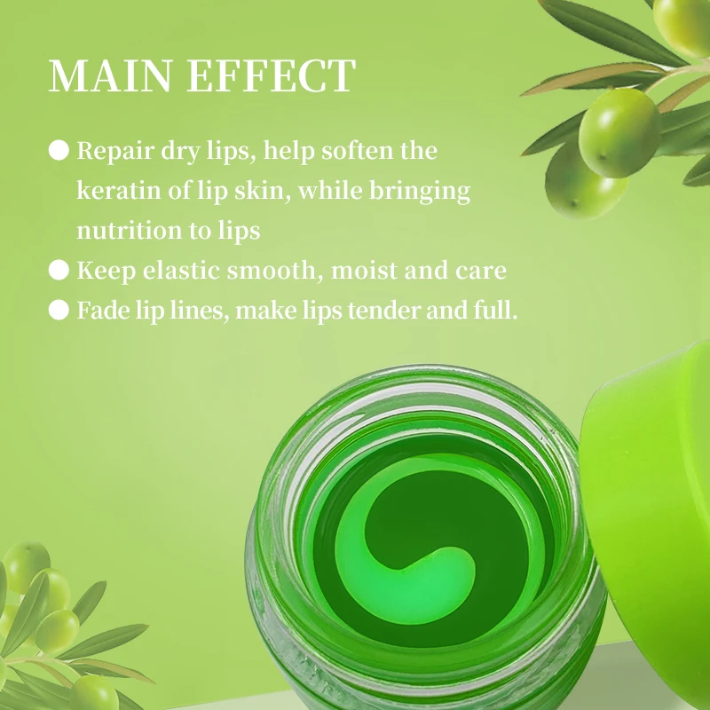 Custom Organic Natural Vegan Lip Sleeping Mask Plump Moisturizing Lip Balm Fruit Flavor Lip Care Mask Overnight