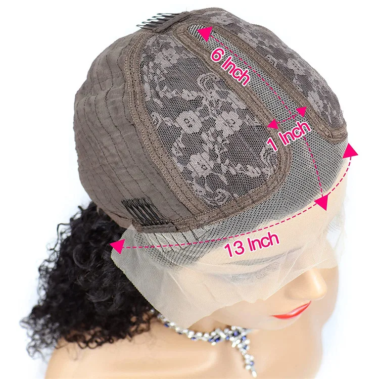 wholesale various black   brazilian remy hair Curly Human Hair Wig,  natural  Water Wave Lace Front remy hair Wigs