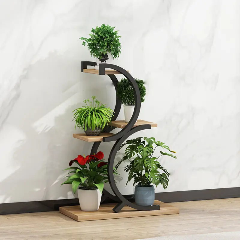 Flower shelf storage balcony creative modern simple living room interior floor-to-ceiling multi-layer flower pot rack