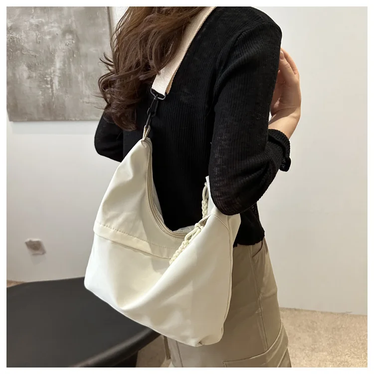 Hot Sale Cross Body Canvas Bag Fashionable Plain Cotton Shopping Eco-Friendly Bag Custom Logo Printable In Stock