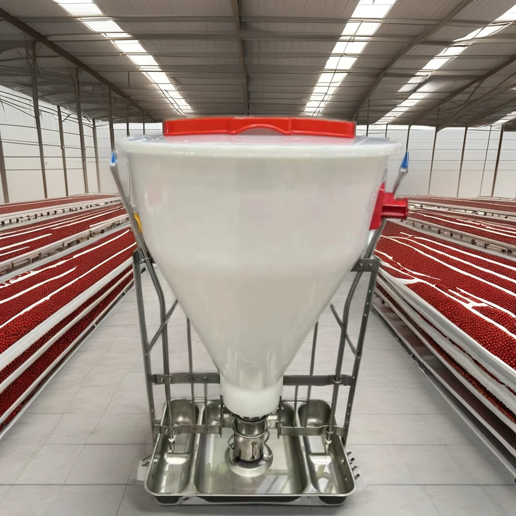 Big China 304 Stainless Steel Sow Pen Feeder High Durability New Design automatic pig Dry Wet Feeder 100L for Finisher pig farm