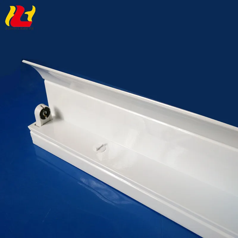 China Modern LED T8 T5 18w 10w 20w 36w 185-265V 6500k Painting Finished Fluorescent Glass Tube Lamp 4 Foot Ceiling Fittings