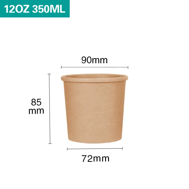 Kraft factory disposable paper soup cup custom paper cup