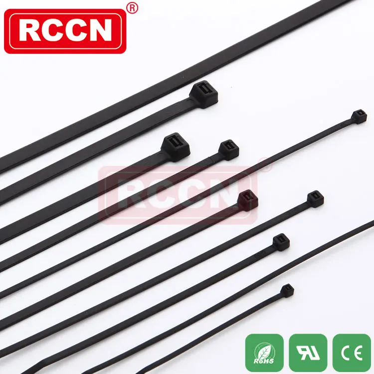 RCCN Weather Resistant G370STUV Nylon Cable Tie Black Nylon UV Resistant Electric Cable Ties UV Resistant Zip Ties