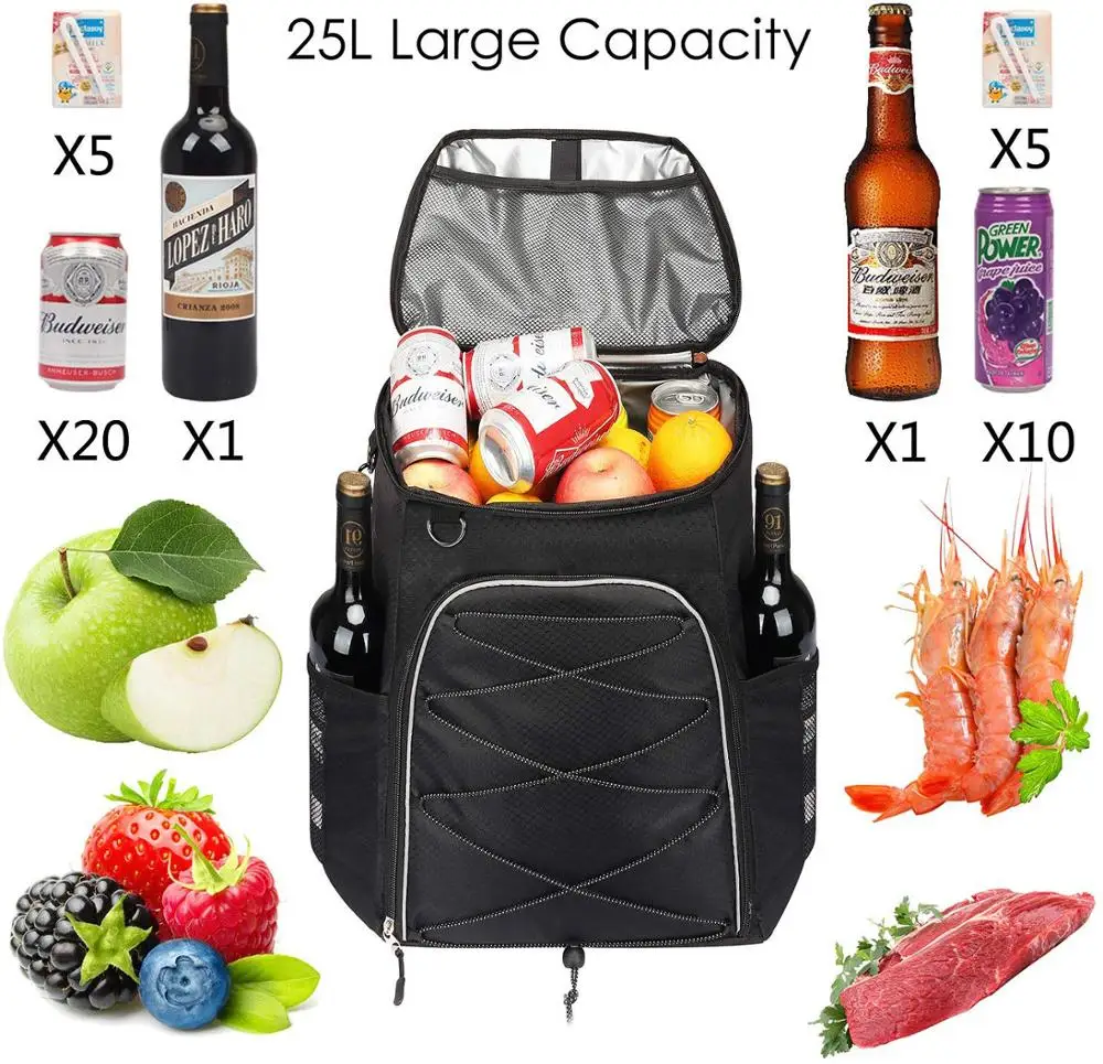 Insulated Cooler Backpack Leakproof Soft Cooler Bag Lightweight Backpack Cooler for Lunch Picnic Fishing Hiking Camping Park